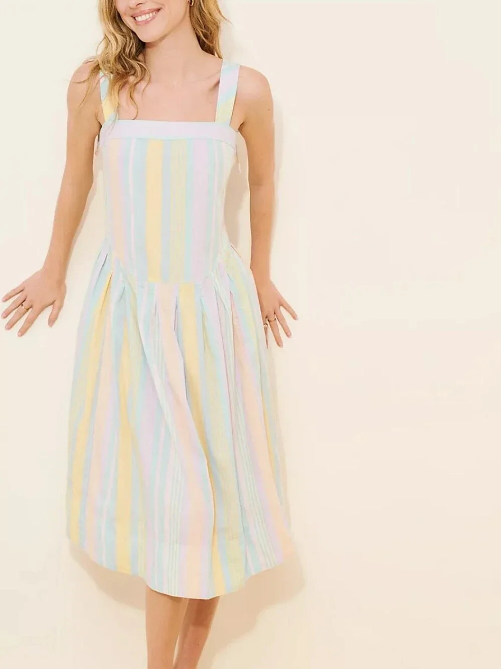 Free People Primavera Stripe Midi Dress Size Small